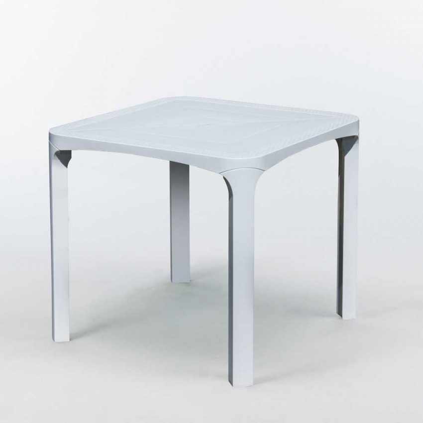 Grand Soleil – Table De Jardin Polyrotin 80x80cm – Résistante Aux