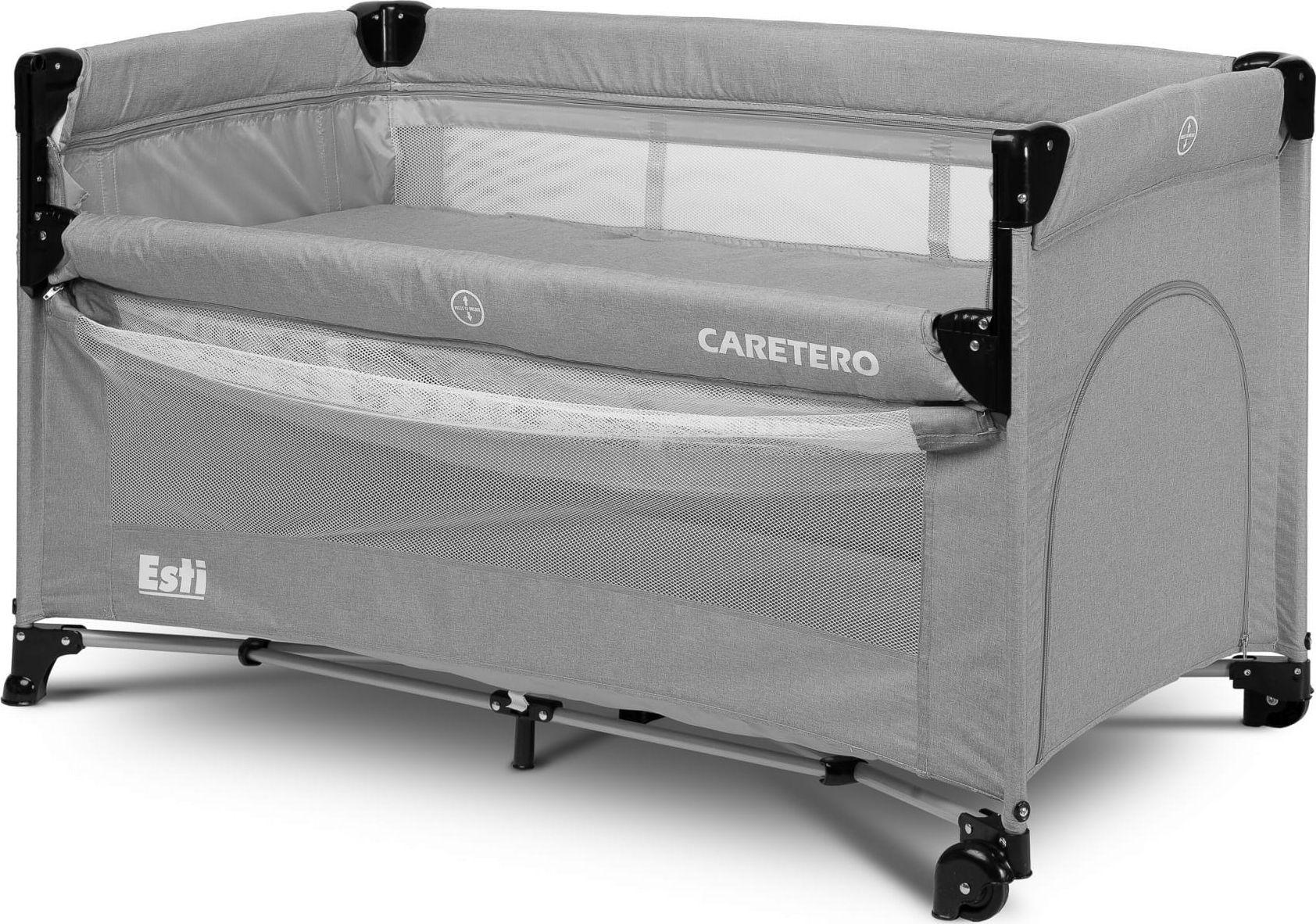Les Deals De Carellia Grau Esti Reisebett Mit Abklappbarer Seite,