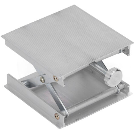 Plate-forme de levage de niveau en alliage d'aluminium, cric de laboratoire, capacité 60 kg, 9x9 cm