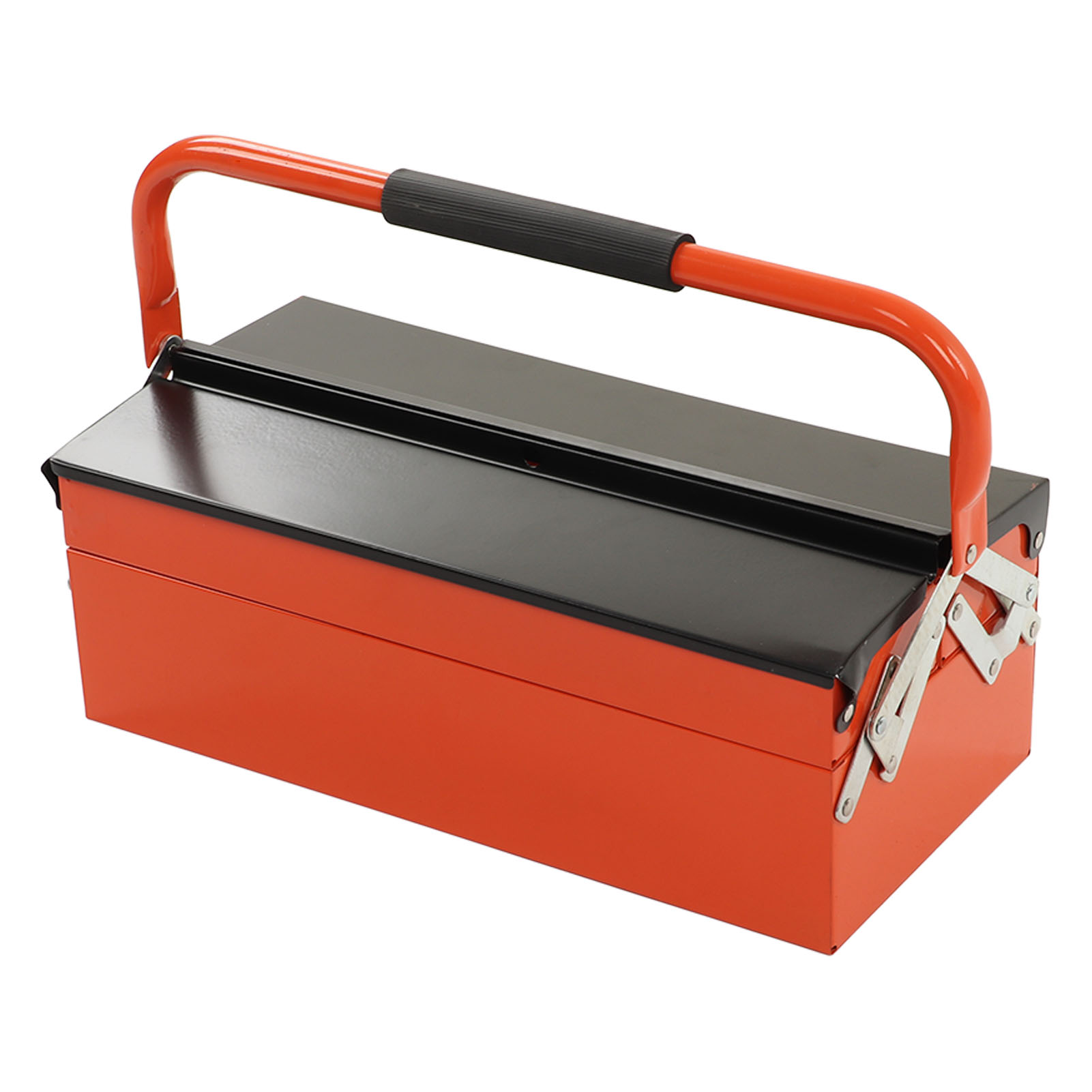 Coffre à outils cantilever en métal, 3 plateaux rétractables, 3 bacs, L 420 mm