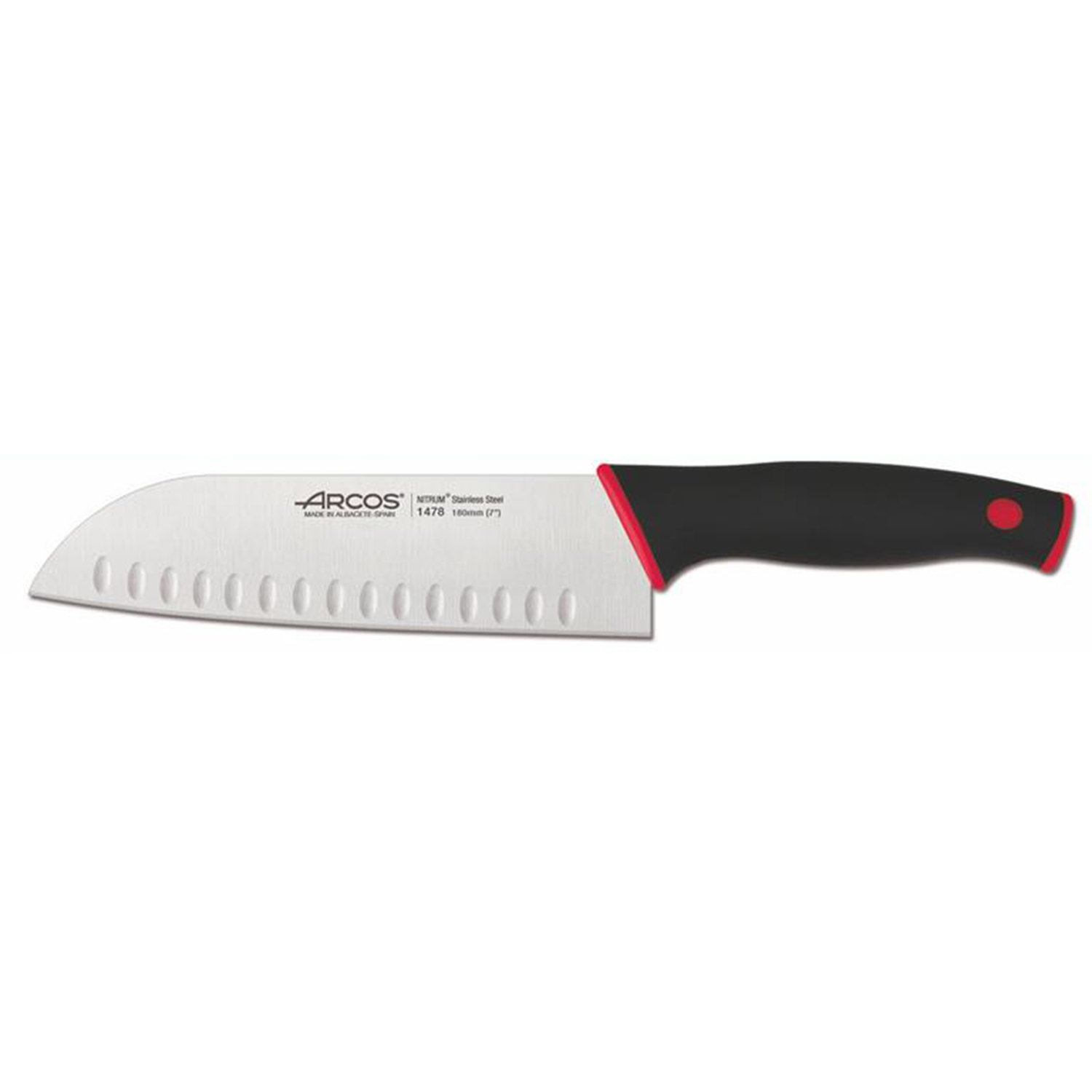 Arcos Schwarz Santoku Duo Knife - Messer Zum Präzisen Schneiden Von Gemüse, Fleisch Und Fisch. - Bild 3