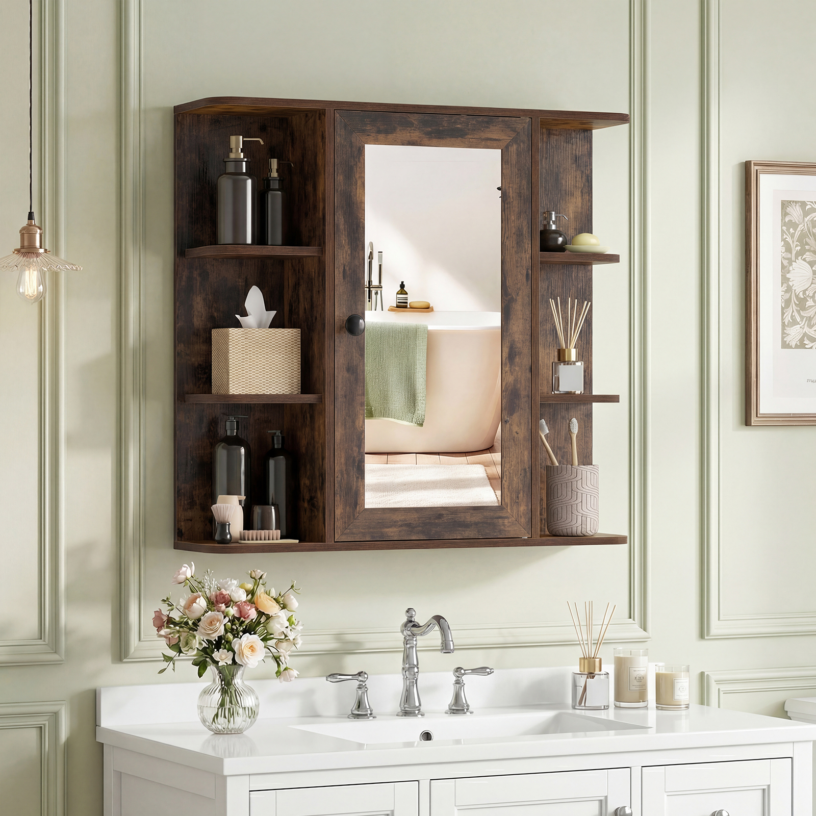 Armoire Murale Salle De Bain Avec Miroir
