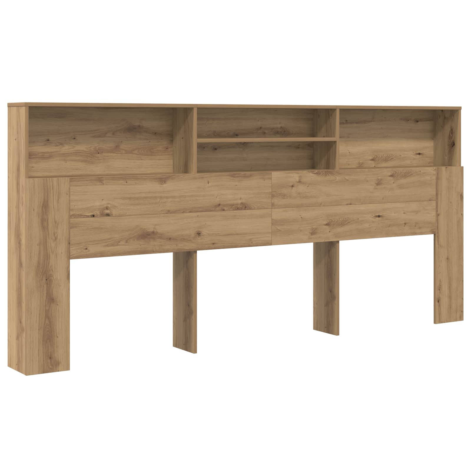 Cabinet De Tête De Lit Chêne Artisanal 220 X 19 X 101.5 Cm Vidaxl