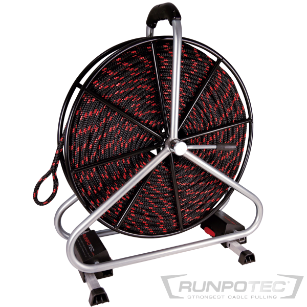 Runpotec Schwarz Kabeleinziehsystem, Runpo 10167 Zugseil Ã10mm M.haspel 120M Zubehã¶R Kabelziehwinde Cw 800 E (120 M) - Image 4