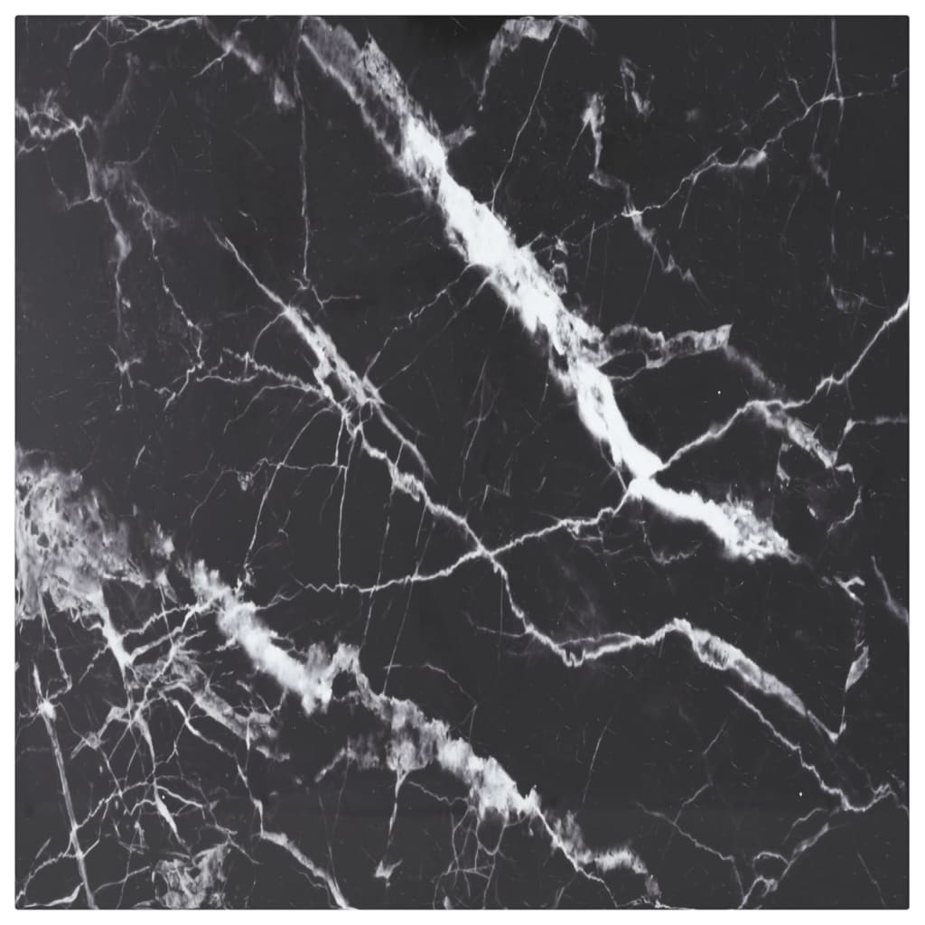 Dessus De Table Noir 70x70 Cm 6 Mm Verre Trempé Design Marbre - Vidaxl