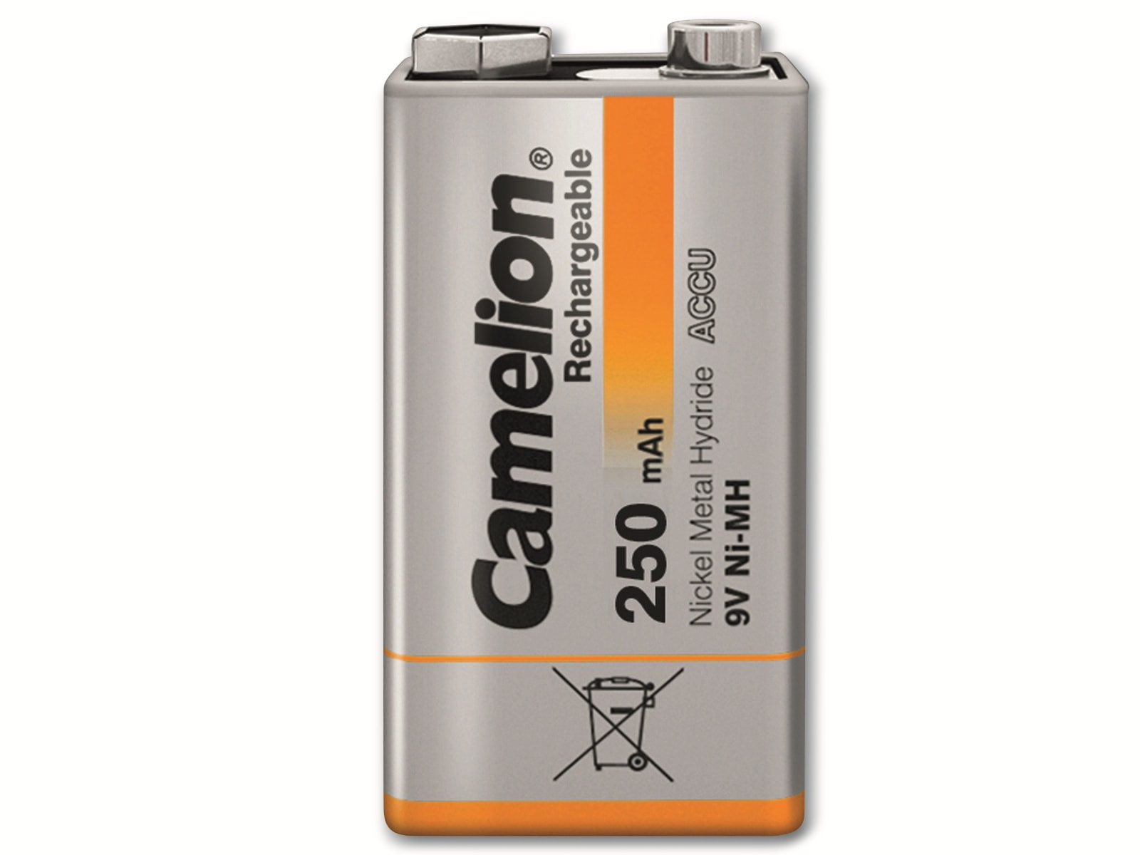 Camelion NH-9V250BP1 Wiederaufladbarer Akku Nickel-Metallhydrid (NiMH) (1 Stk., 9V Block, 250 mAh), Batterien + Akkus - Bild 3
