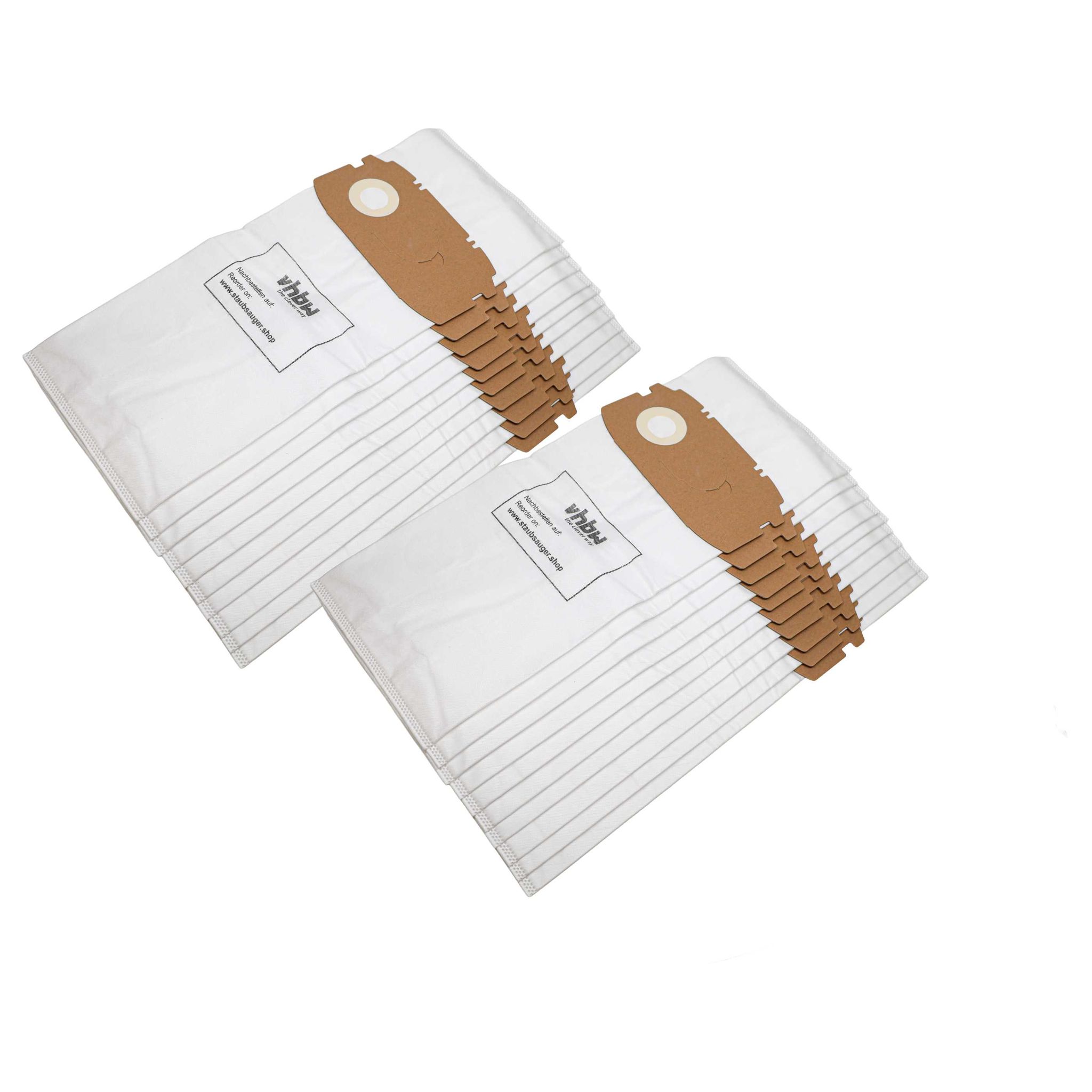vhbw 20x Sacs remplacement pour Festo / Festool 456772, 498410 pour aspirateur - microfibres non tissées blanc