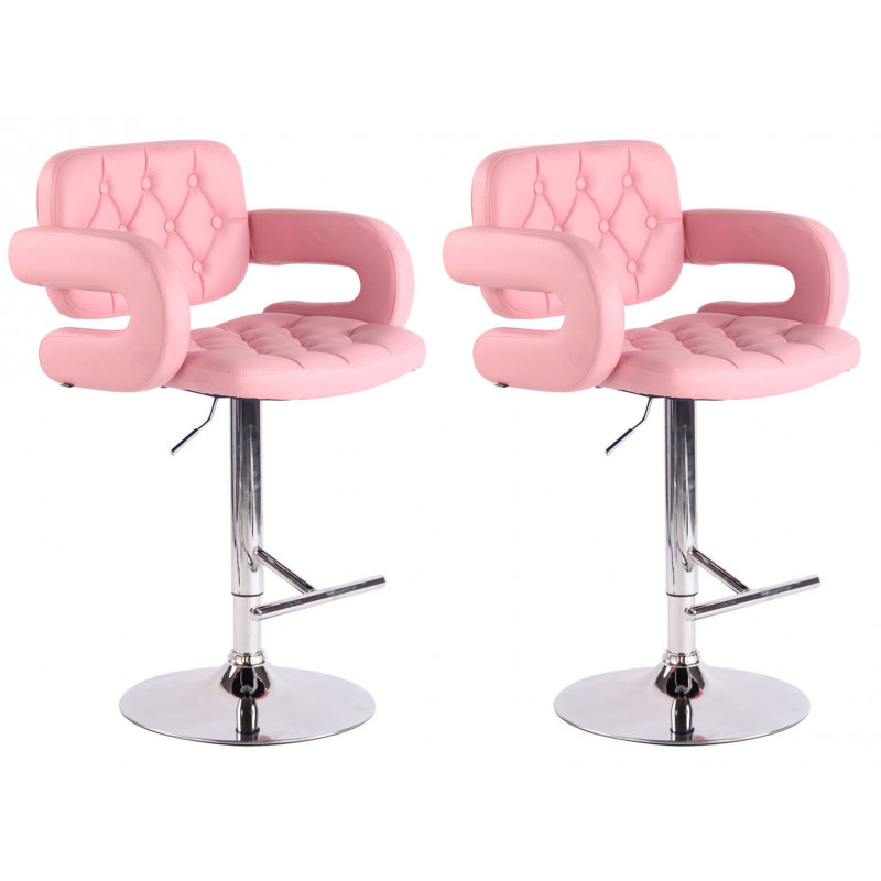 Clp - 2er Set Barhocker Dublin Pink