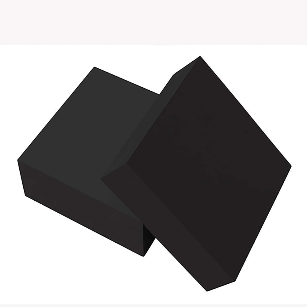 Bloc en caoutchouc antidérapant 150 x 150 mm, amortissant, noir, lot de 2