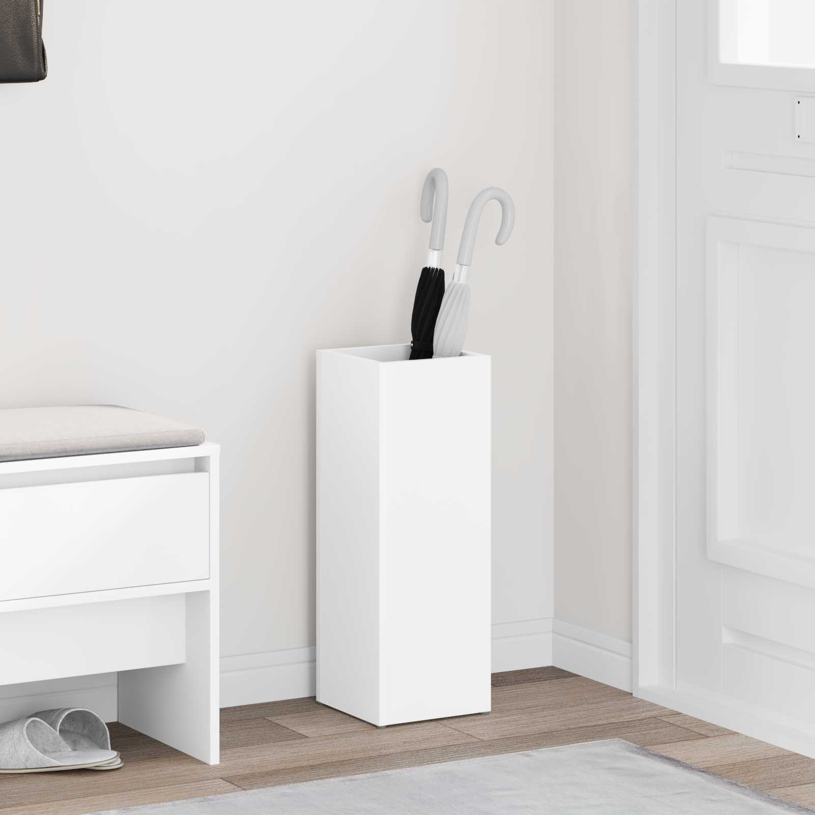 Umbrella Stand White 20 X 20 X 55.5 Cm Engineered Wood Vidaxl