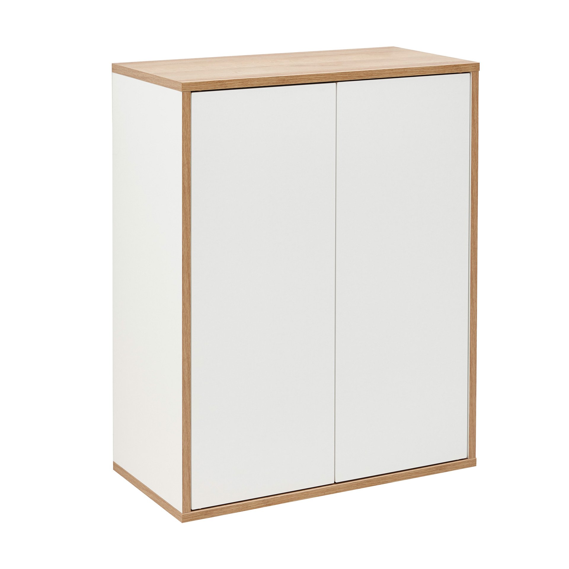 Finn Doppel-midischrank 60cm - Weiß Matt - Fackelmann
