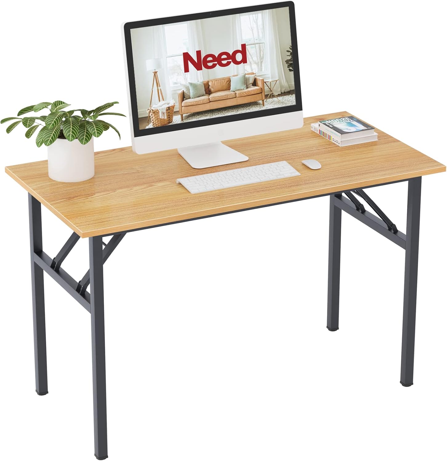 Need - Bureau D'Ordinateur Informatique Pliante 120x60cm Table
