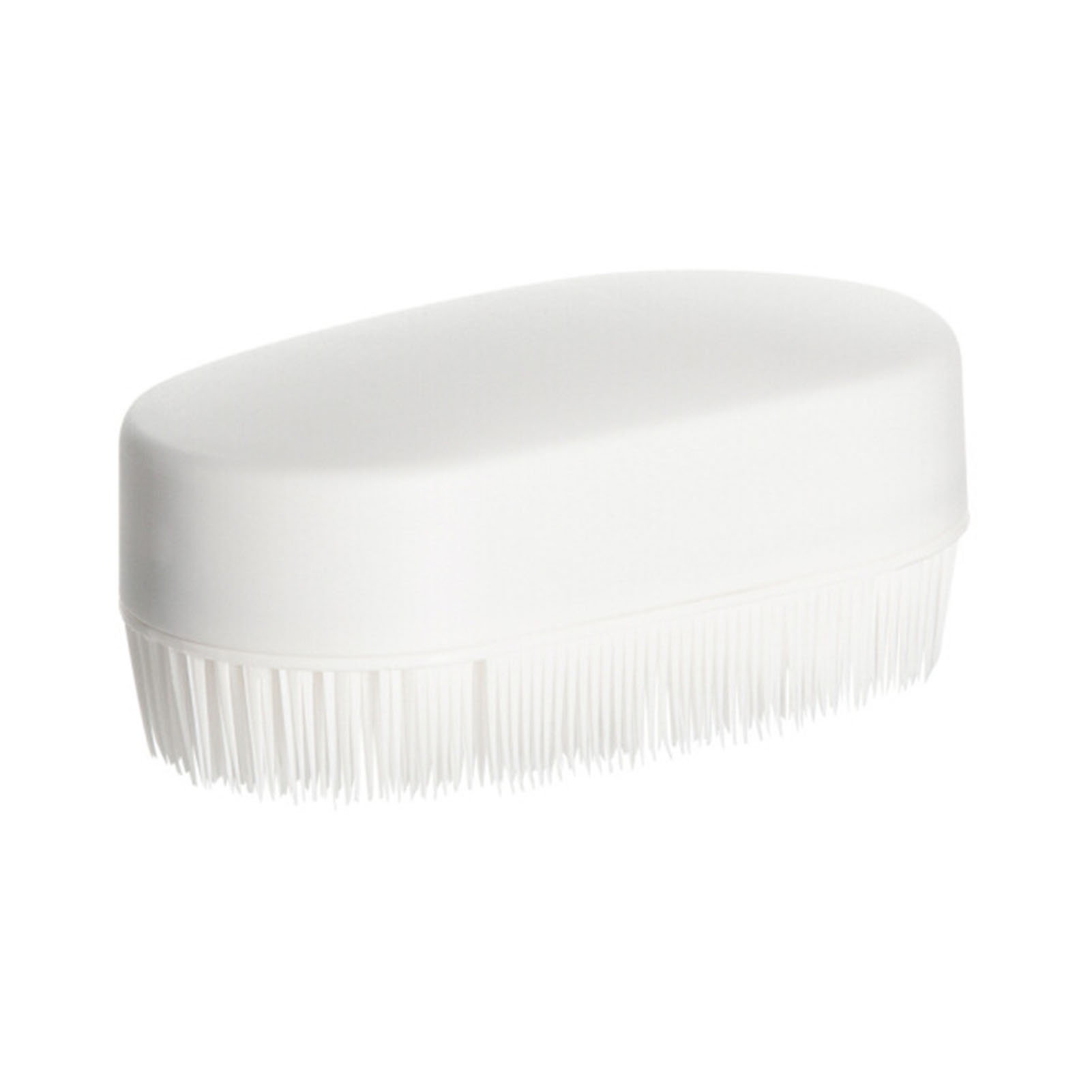 Brosse à linge détachable poils doux PP PE, blanche, compacte et légère