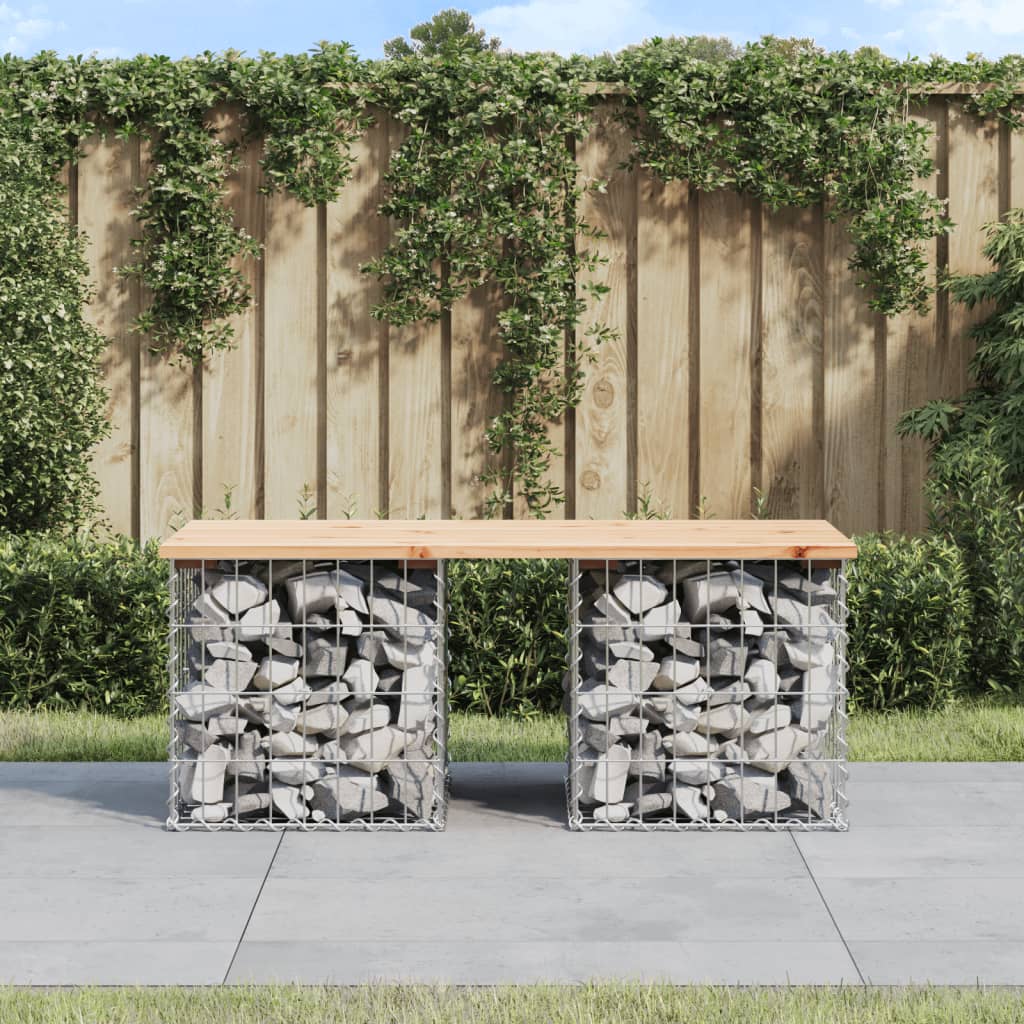 Vidaxl - Banc De Jardin Design De Gabion 103x44x42 Cm Bois Massif De Pin