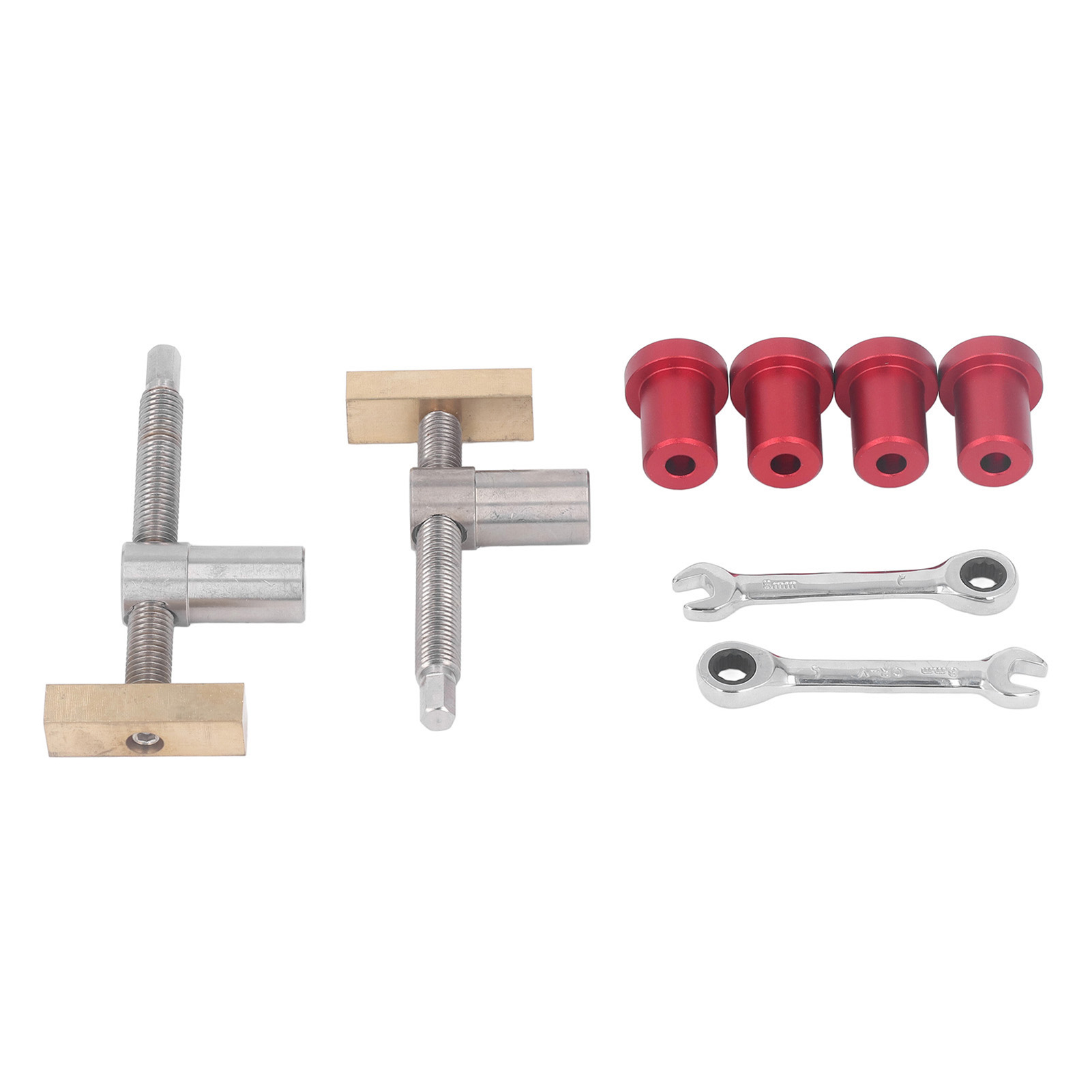 Étau d'établi à fixation rapide en acier inoxydable et laiton, 2 clés à cliquet incluses, lot de 2