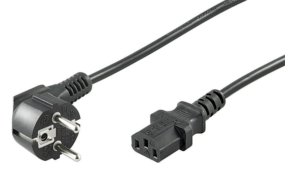 Microconnect Schwarz Schuko-Stromkabel -C13 0,5 M
