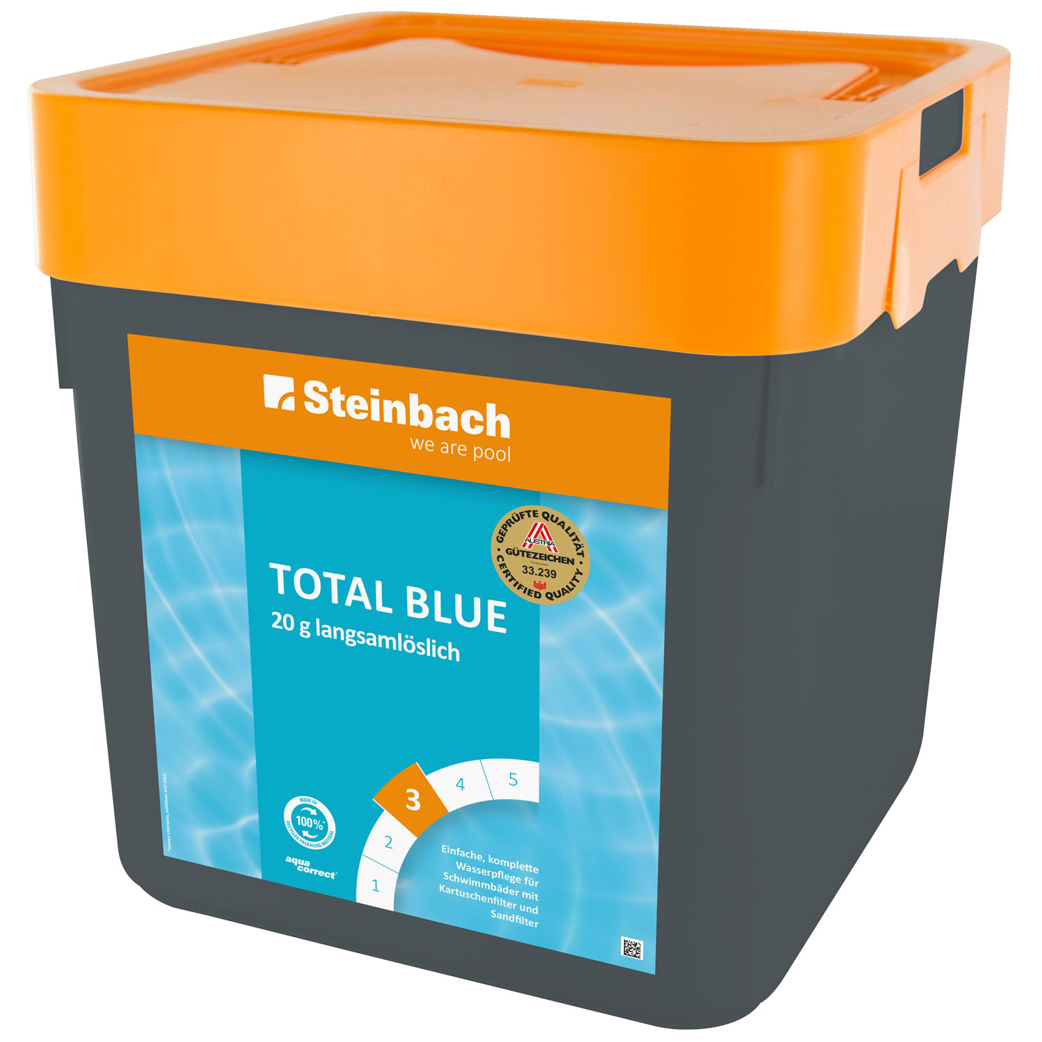 Steinbach Poolpflege Total Blue Chlorprodukt 5 kg Tabletten langsamlöslich - Image 3