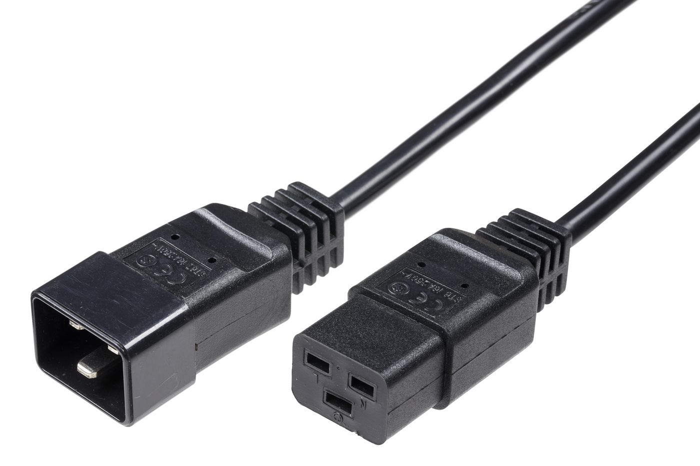Microconnect Schwarz -Verlängerungskabel C19-C20 2 M