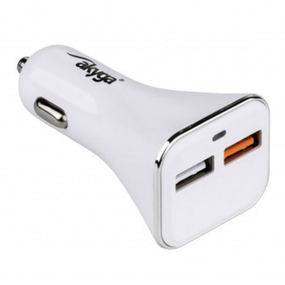 Akyga Orange Ak-Ch-08 Kfz-Ladegerät 2X Usb 3A Qc Für Zigarettenanzünder 12-24V