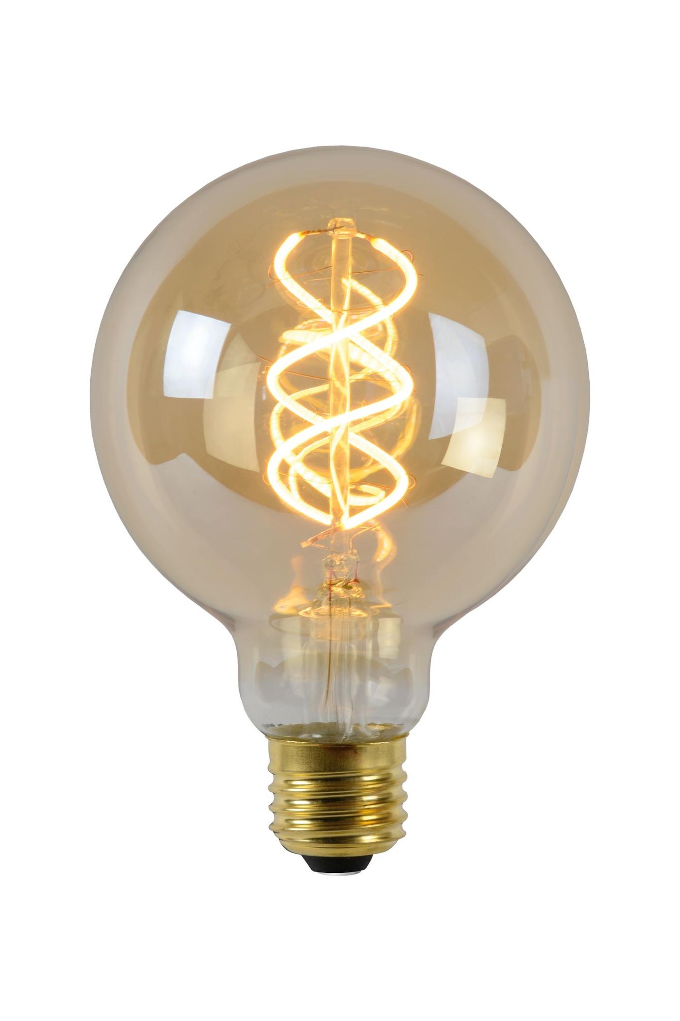 Lucide Licht - G95 - Glühfadenlampe - Ø 9,5 Cm - Led Dim. - E27 - 1X4,9W 2200K - Amber - Bild 3