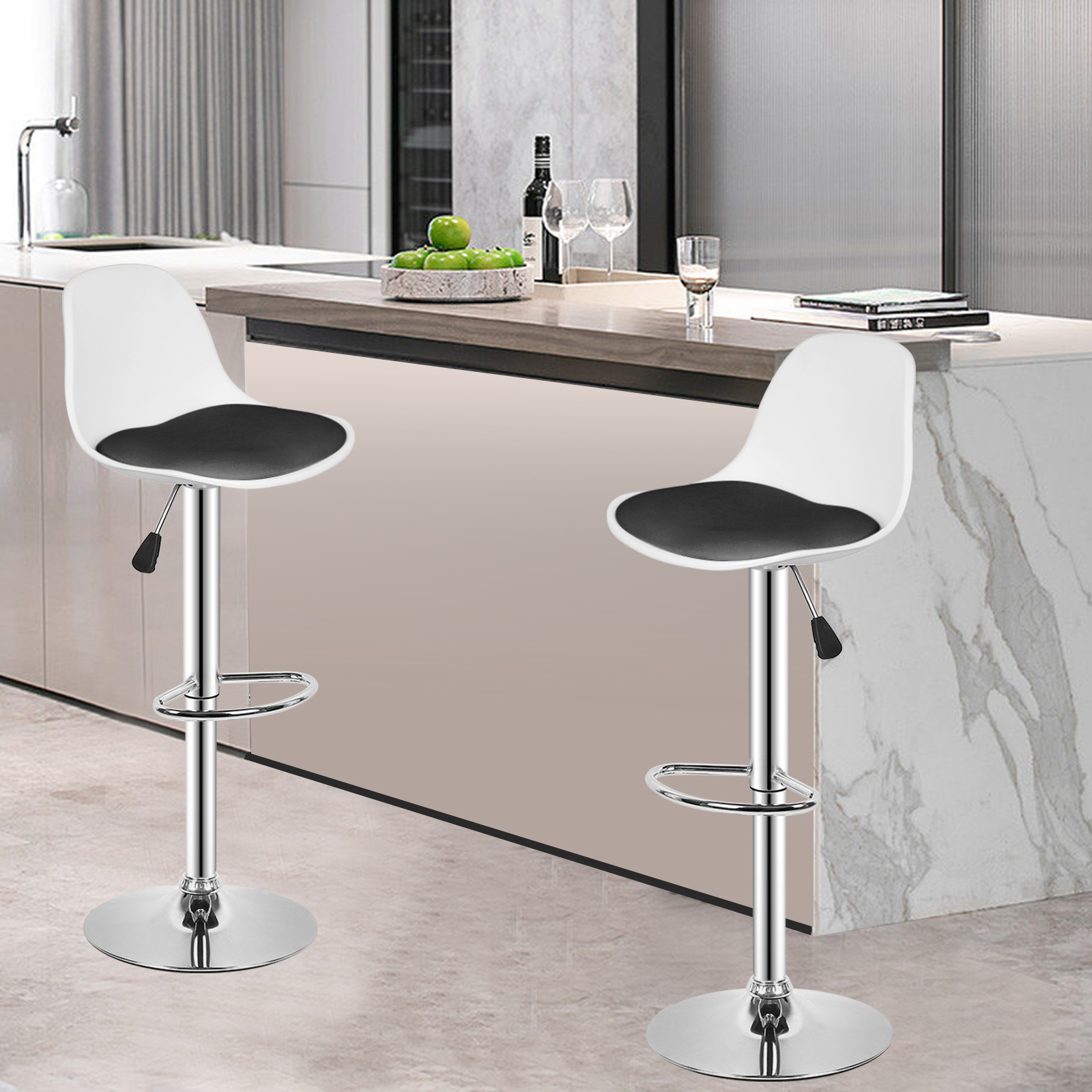 Haloyo Tabouret De Bar Lot De 2,réglable En Hauteur,chaise Bar Cuisine