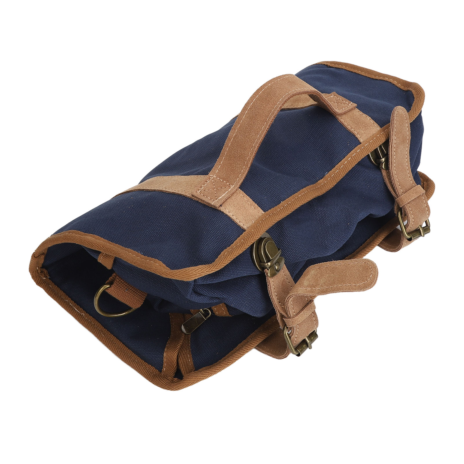 Sac à outils de barman étanche en toile bleue, compartiments multiples, bandoulière, 37x18x12 cm
