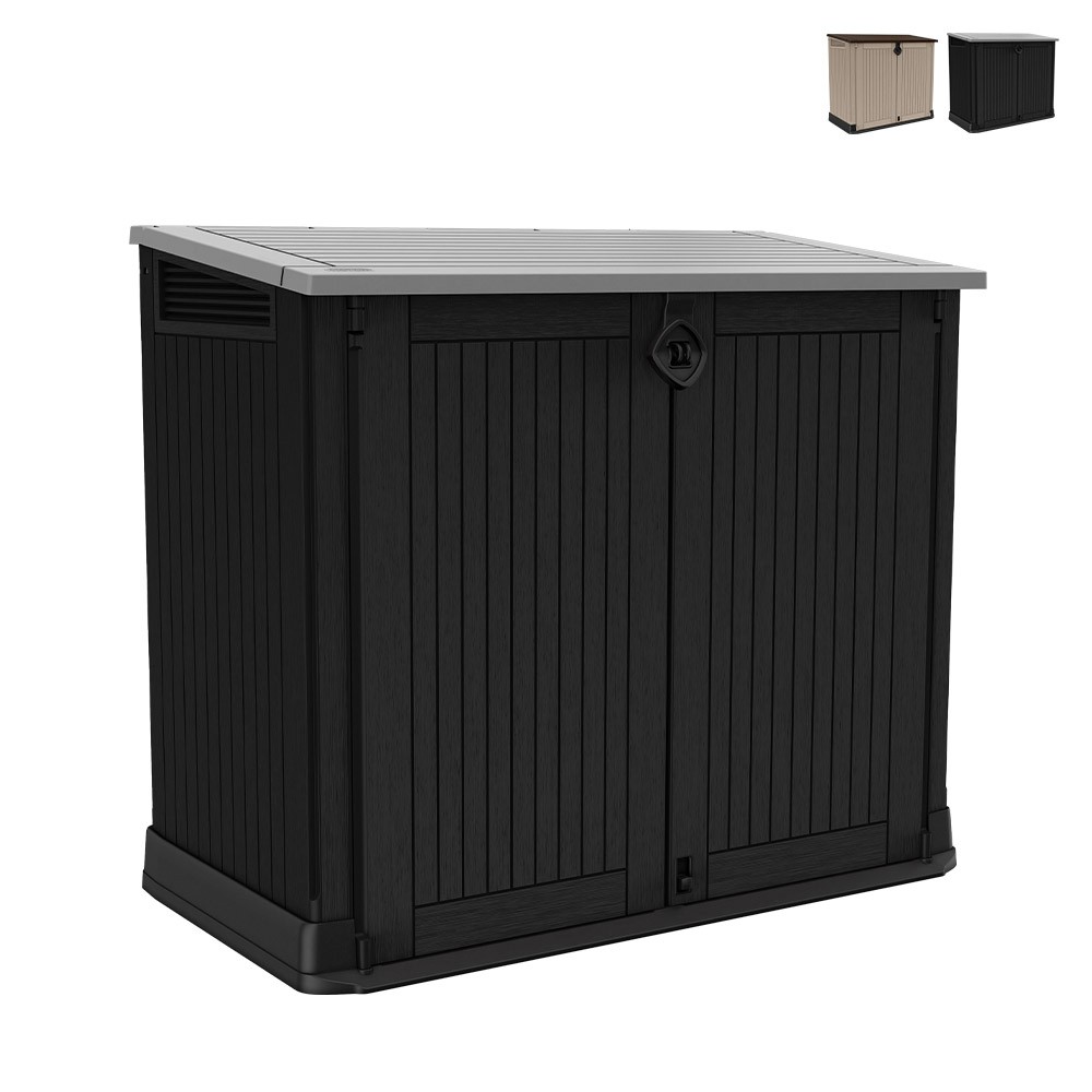 Keter Schwarz Gartenhaus + Gartenschrank, Store-It-Out Midi - Bild 4