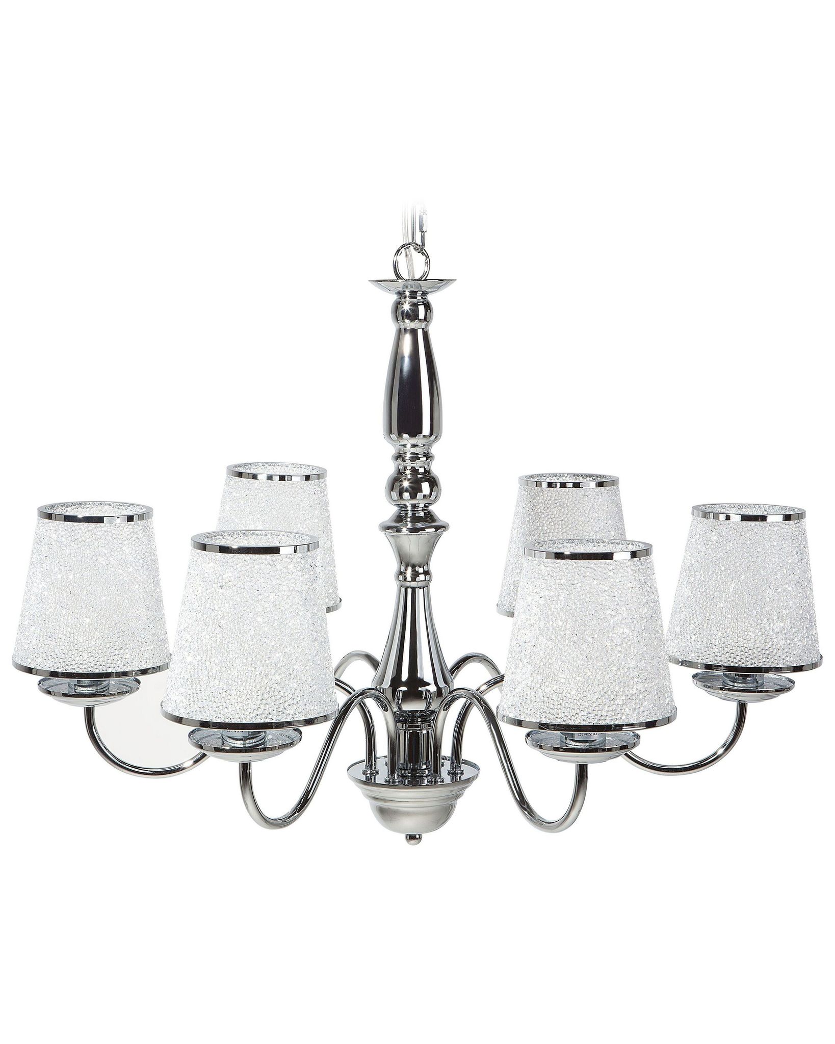Beliani Kronleuchter Bradano Metall Silber