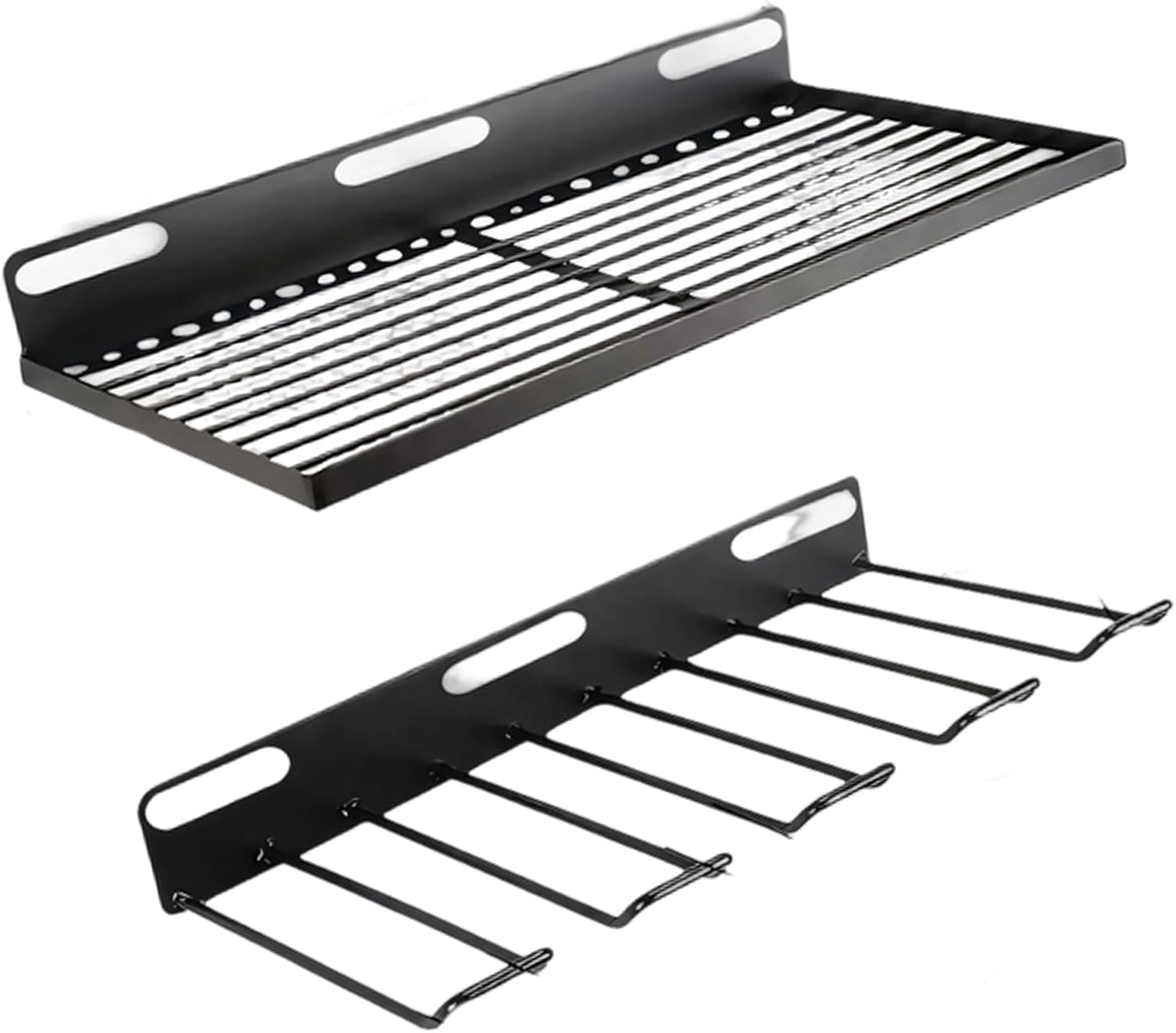 Support mural porte-outils pour perceuses et outils électriques, acier au carbone antirouille, noir