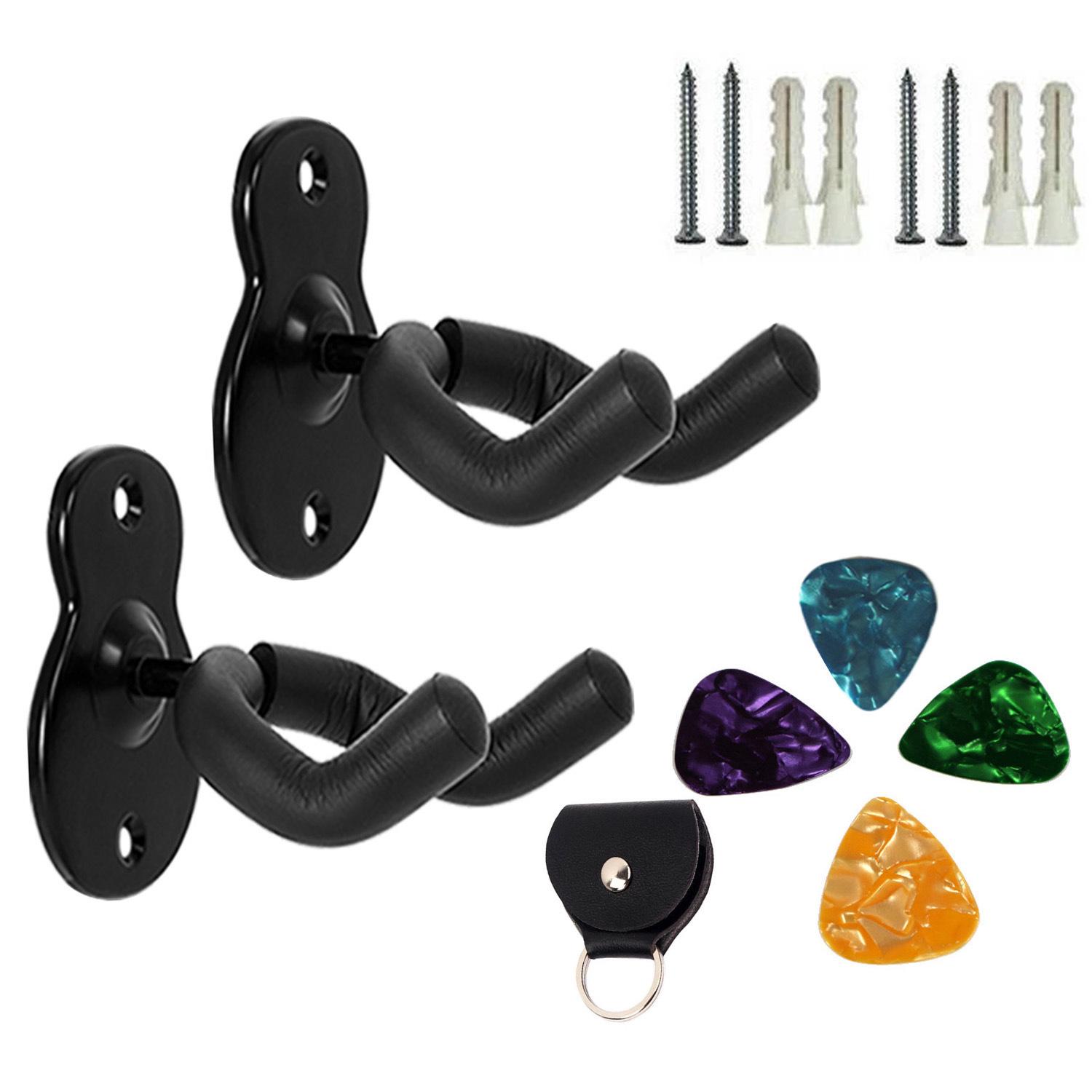 Support mural pour guitare en acier au carbone, crochet rotatif antidérapant, lot de 2