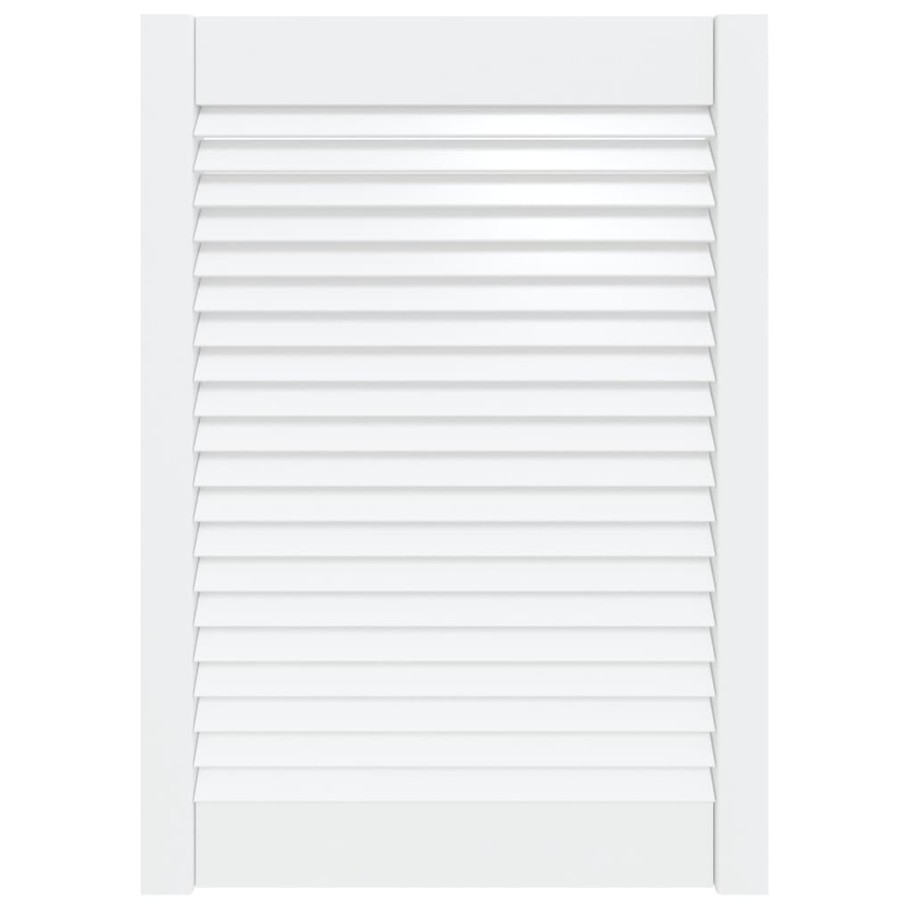 Cabinet Door Louvred Design White 69x49.4 Cm Solid Wood Pine Vidaxl