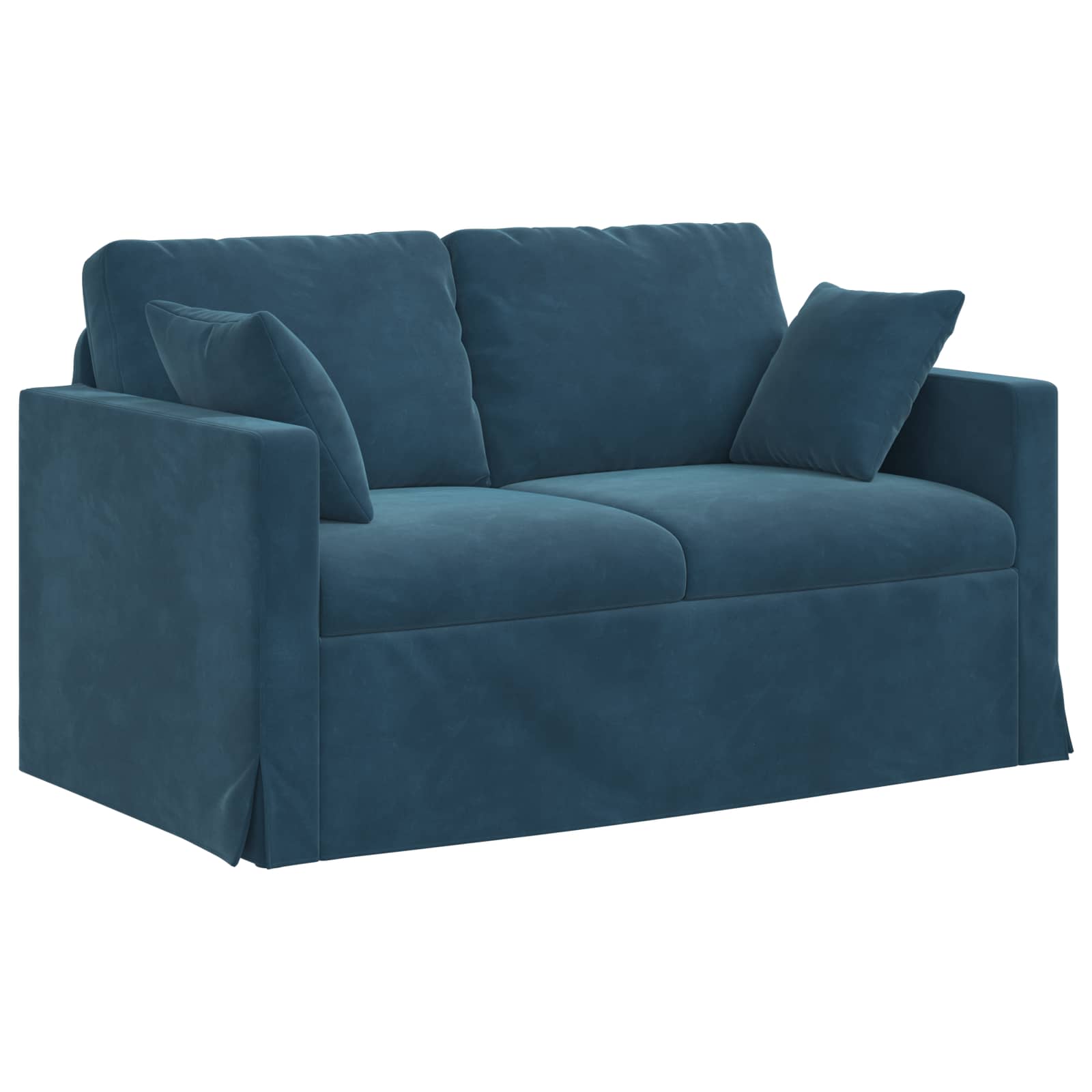 Sofa Blue 138 X 78 X 80 Cm Velvet Vidaxl