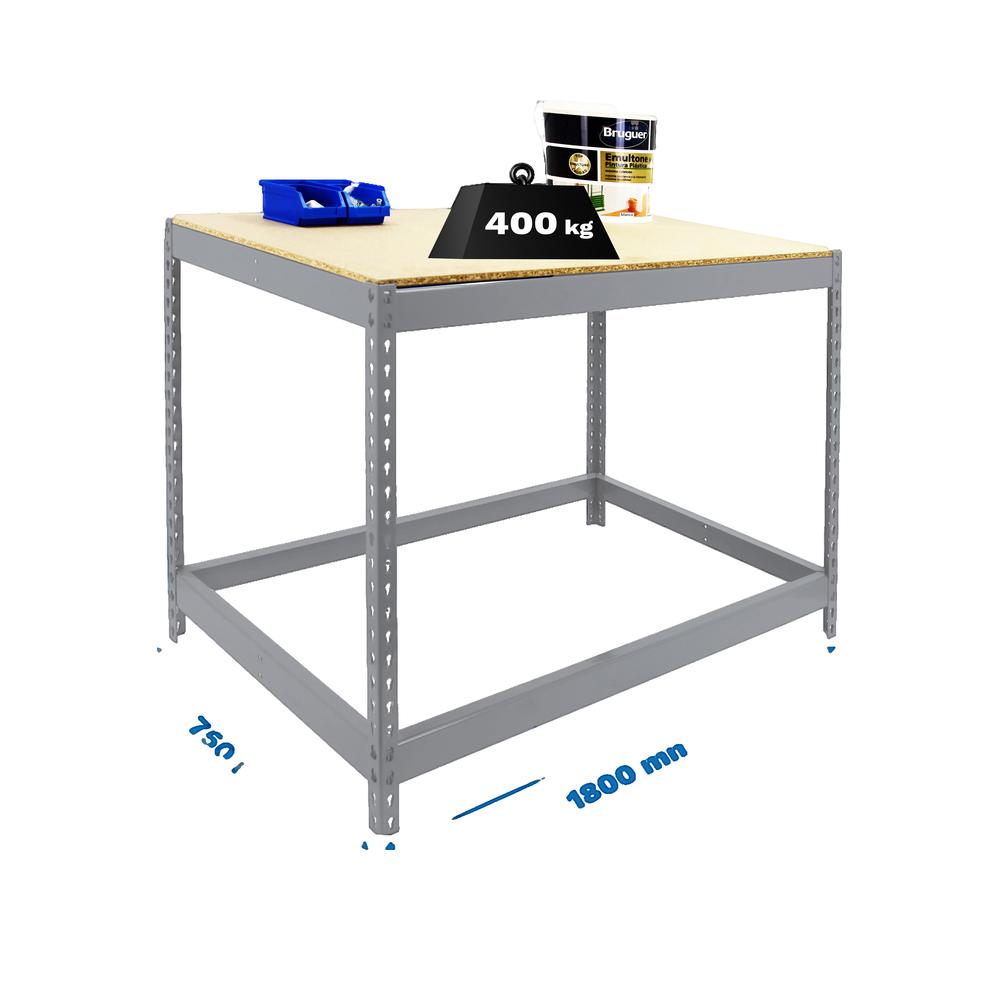 Simonrack Grau Arbeitstisch Modell Indus Galvanisiert Robust