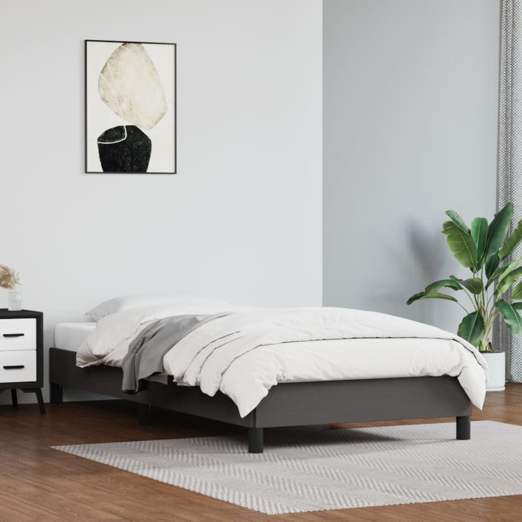 Cadre De Lit Sans Matelas Gris 80x200 Cm Similicuir Vidaxl