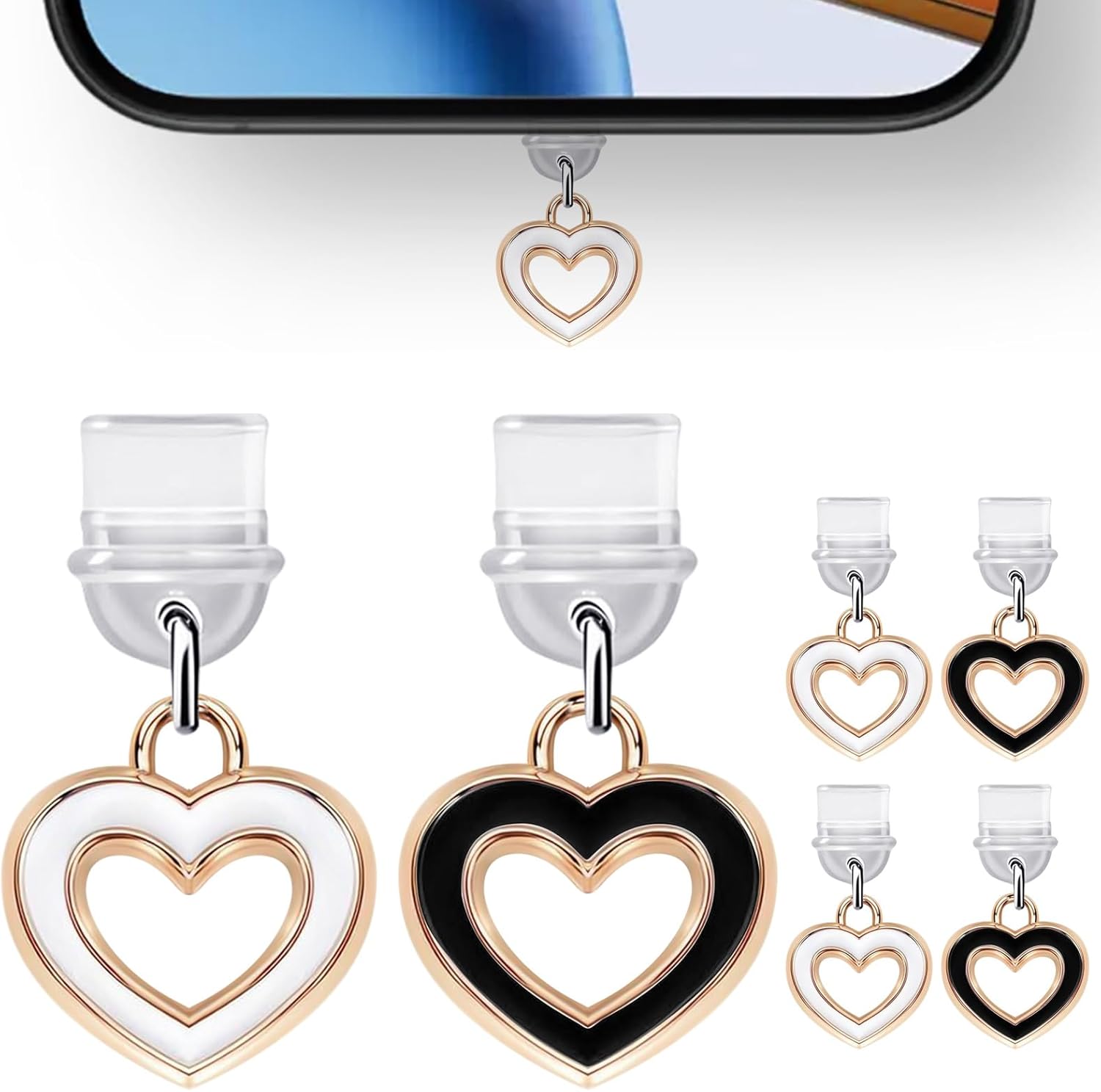 Set Di 6 Tappi Antipolvere Per Uomo, Ciondoli Per Telefono, Squisiti Accessori Decorativi Per Proteggere Auricolari, Cellulari E Tablet.