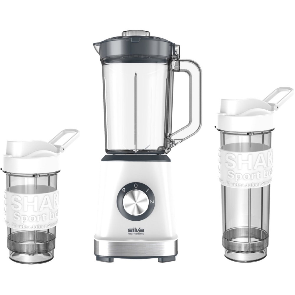 SM 2500 Standmixer, 500 W, 1,2 L, 2 Smoothie-Becher, weiß-gr - Bild 3