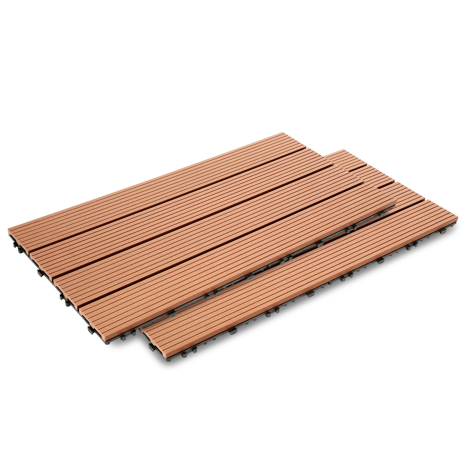 Wolketon 18 Piastrelle Per Terrazza, Pavimentazione Per Esterni, Pavimentazione In Composito, Balcone, Giardino, 30x60 Cm, Marrone