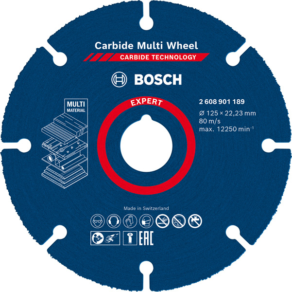 BOSCH Carbide Multi Wheel Trennscheibe Ø 125 x 22,23 mm Hartmetall  - 2608623013 - Image 4