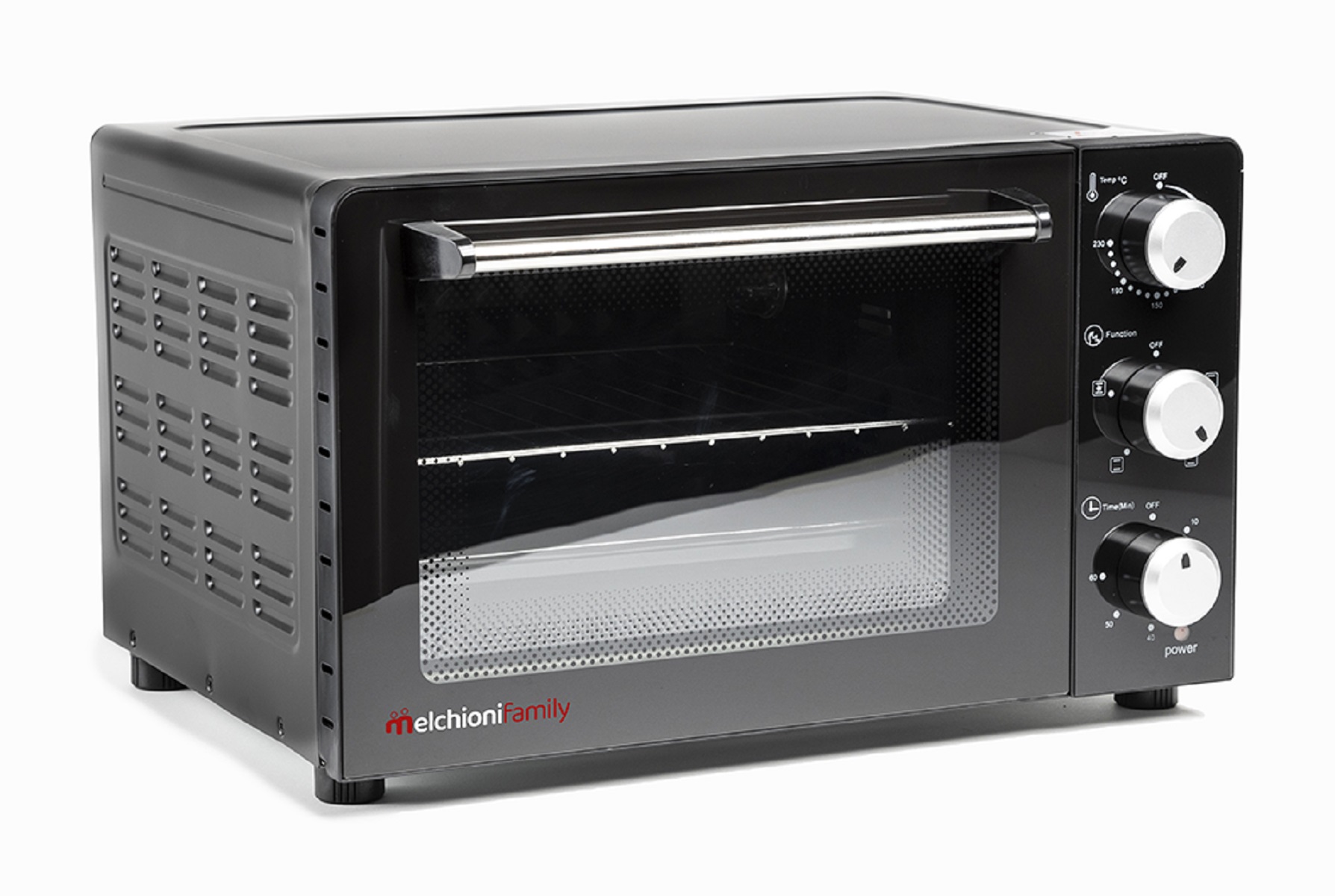 Melchioni Schwarz Family Enjoy 31 Umluftbackofen 31L 1500W