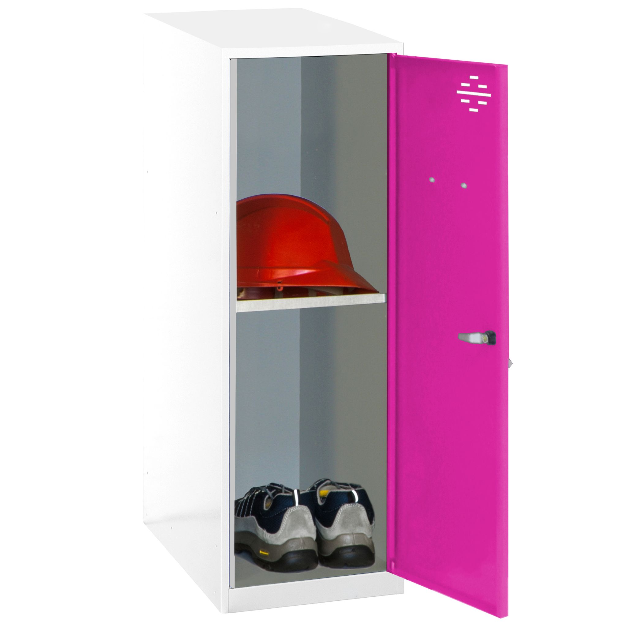 Simonrack Weiß Mini-Schrank Mit Rosa Metalltür