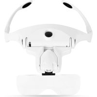 Loupe frontale avec 2 LED et 5 lentilles détachables de 1,0x à 3,5x, serre-tête inclus