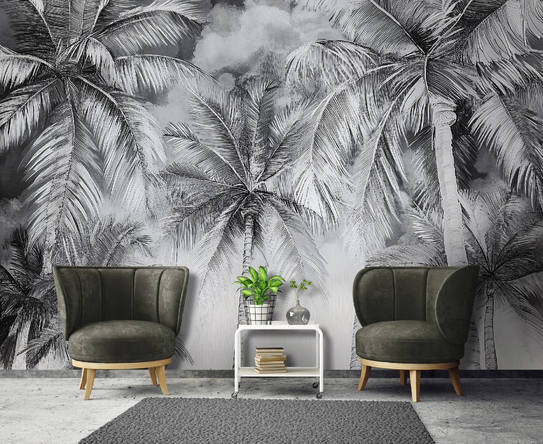 Wallarena Vlies Fototapete Palmen 250x175 Cm, Tapeten, Für Wohn Und Schlafzimmer, Vliestapete Wandtapete Tapete 3d Effekt- Inkl. Kleister - Tropisch Botanisch