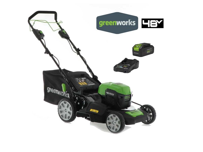 Rasaerba A Batteria Greenworks Gd48lm51sp Semovente Batteria 48v 4ah E Carica GREENWORKS