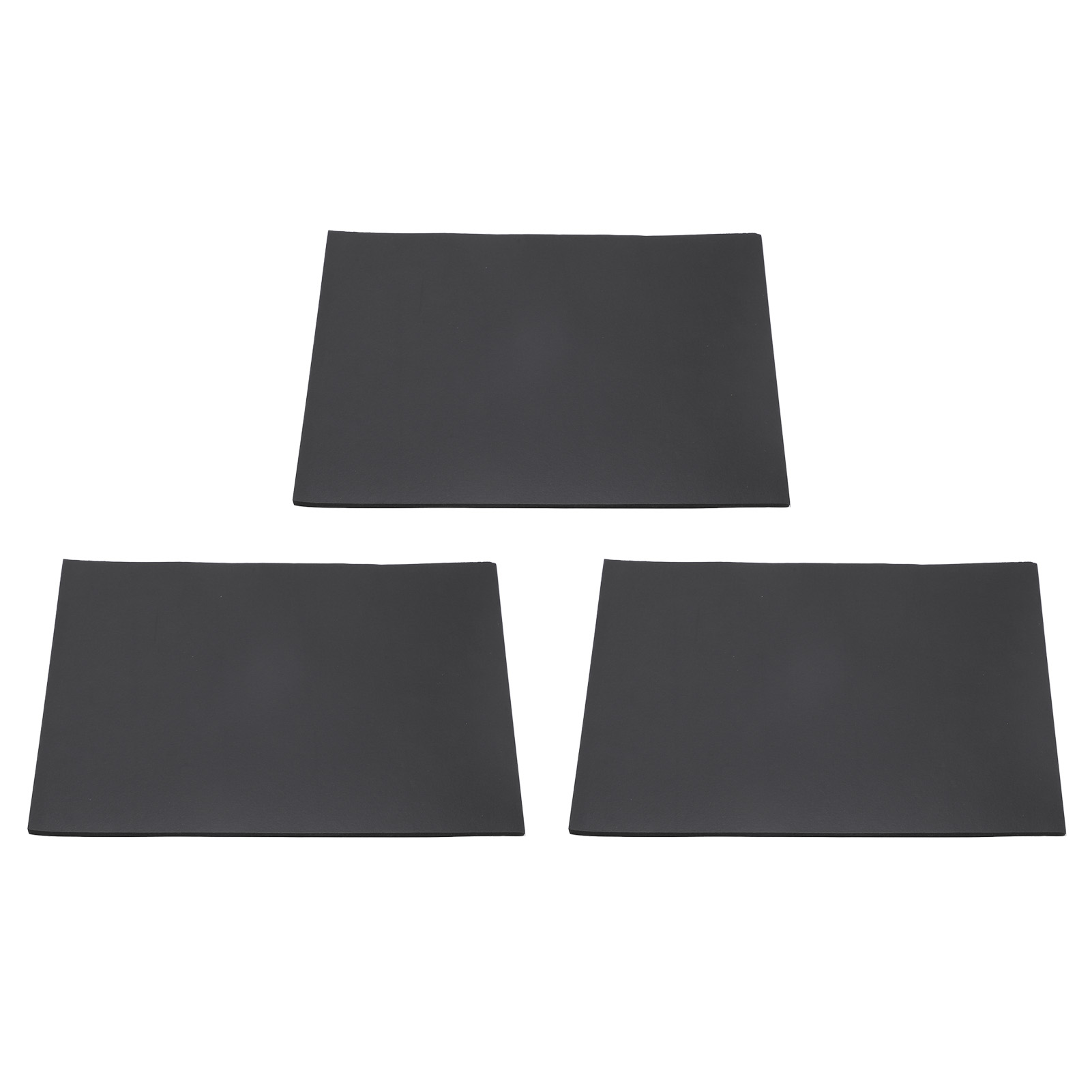 Tapis de protection résistant à la chaleur en polyester antidérapant et imperméable, noir, lot de 3