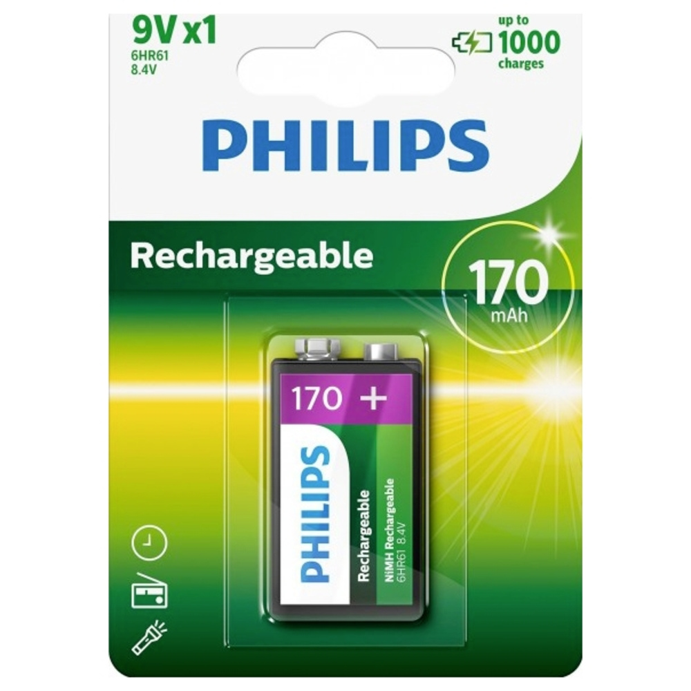 Philips Hr22 9 V Block-Akku Nimh 170 Mah 8.4 V 1 St.