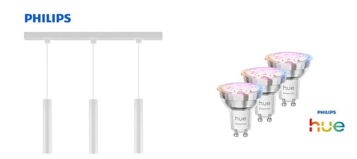 Philips Licht Pendelleuchte 3Er Hue Spot Paxie Easy Link Weiß 157 Cm Warmweiß-Kaltweiß Rgb Pendelleuchte