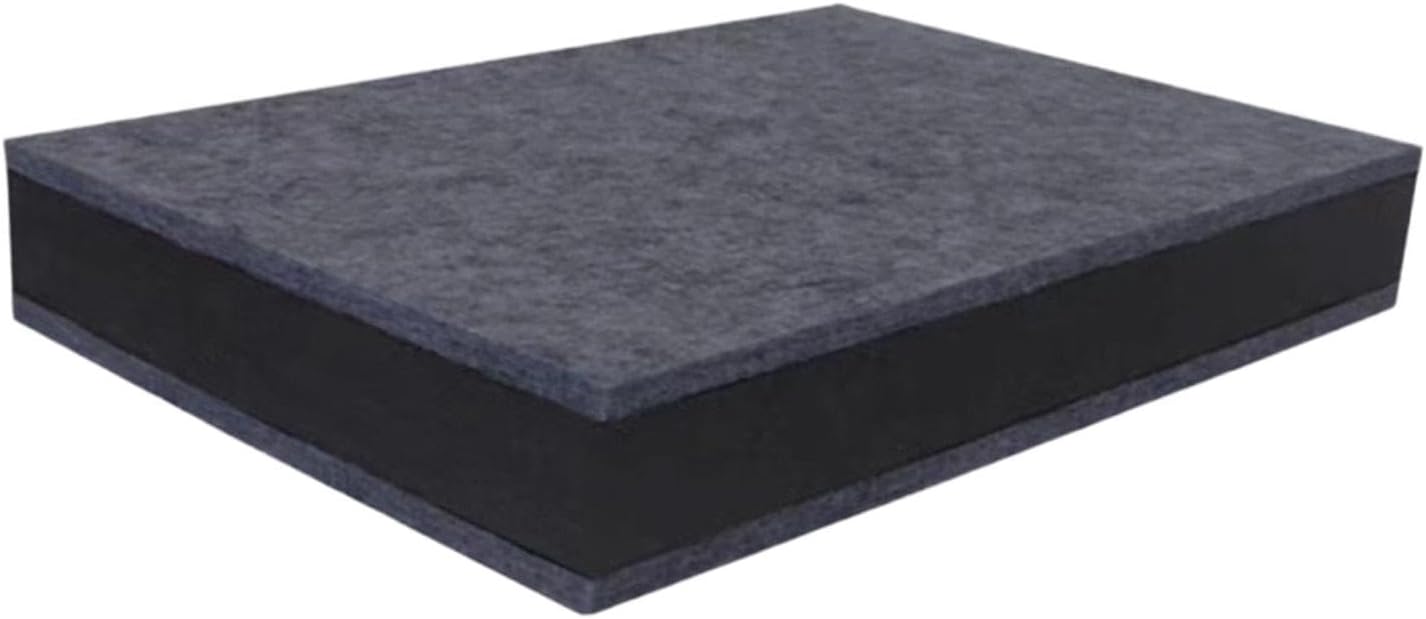 Tapis anti-vibrations en panneaux de fibres et polypropylène caoutchouté, noir