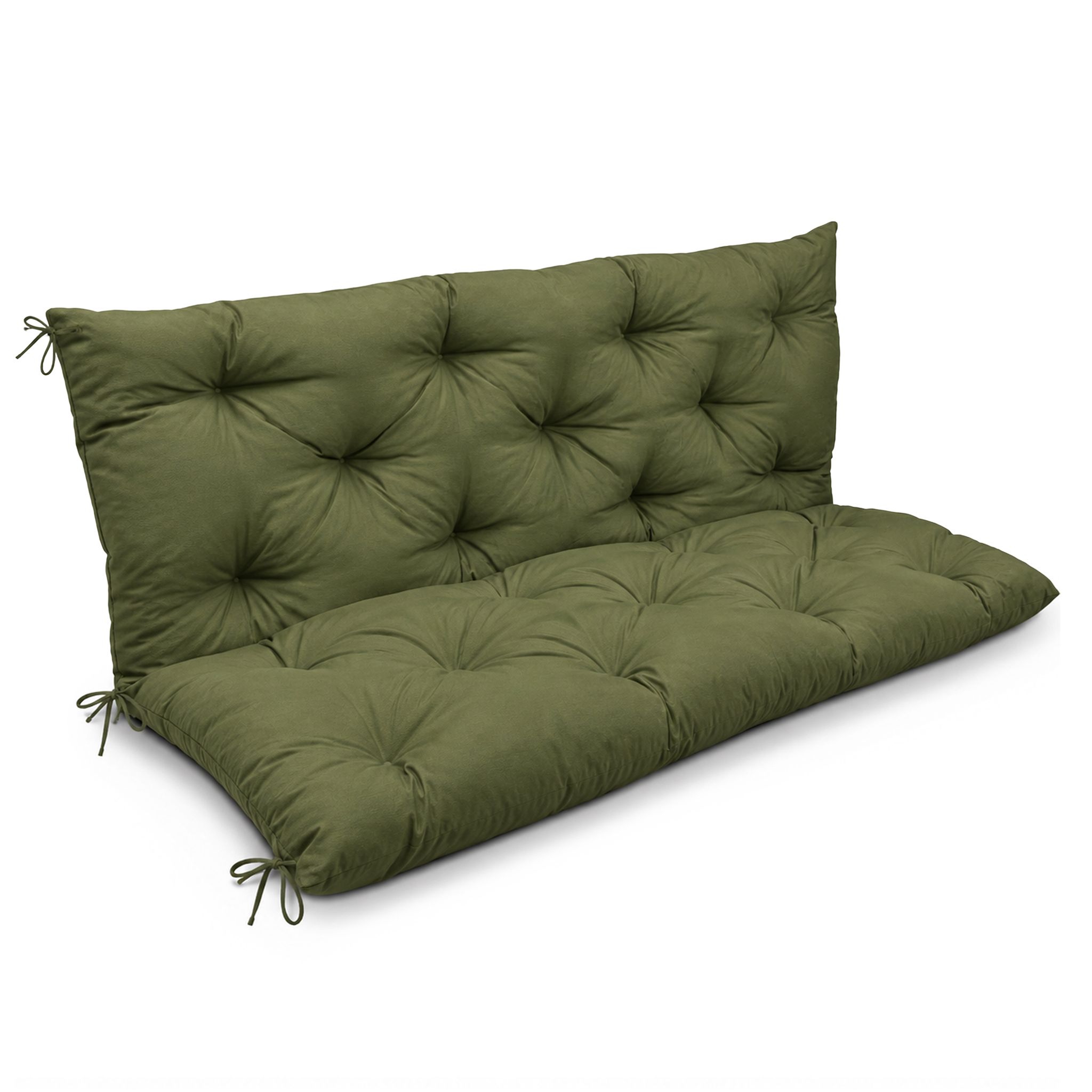 Beautissu Bankauflage Flair Br Olivegrün, 150x50x50cm