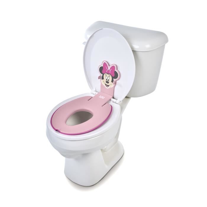 Bright Starts Disney Baby- Minnie- Universal Adhesive Child Toilet Seat Reducer Innovative. Quick Installation. Semi-permanent