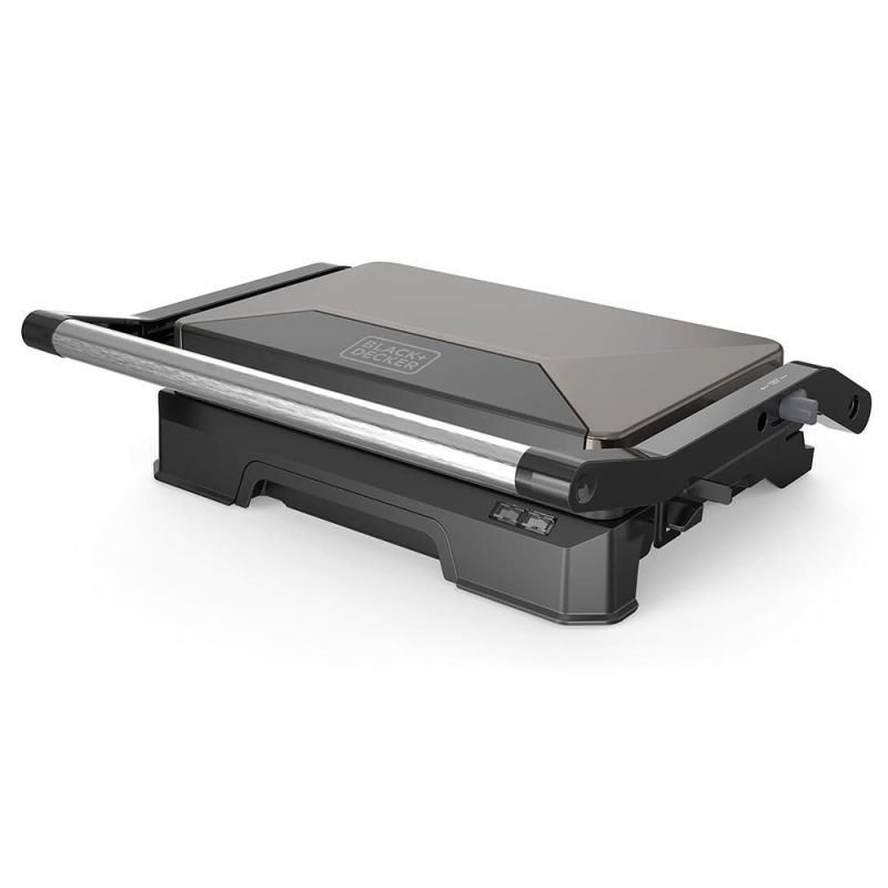 Black & Decker Silber/Schwarz Elektrogrill, Black+Decker Table Grill (1 Kw) - Bild 3
